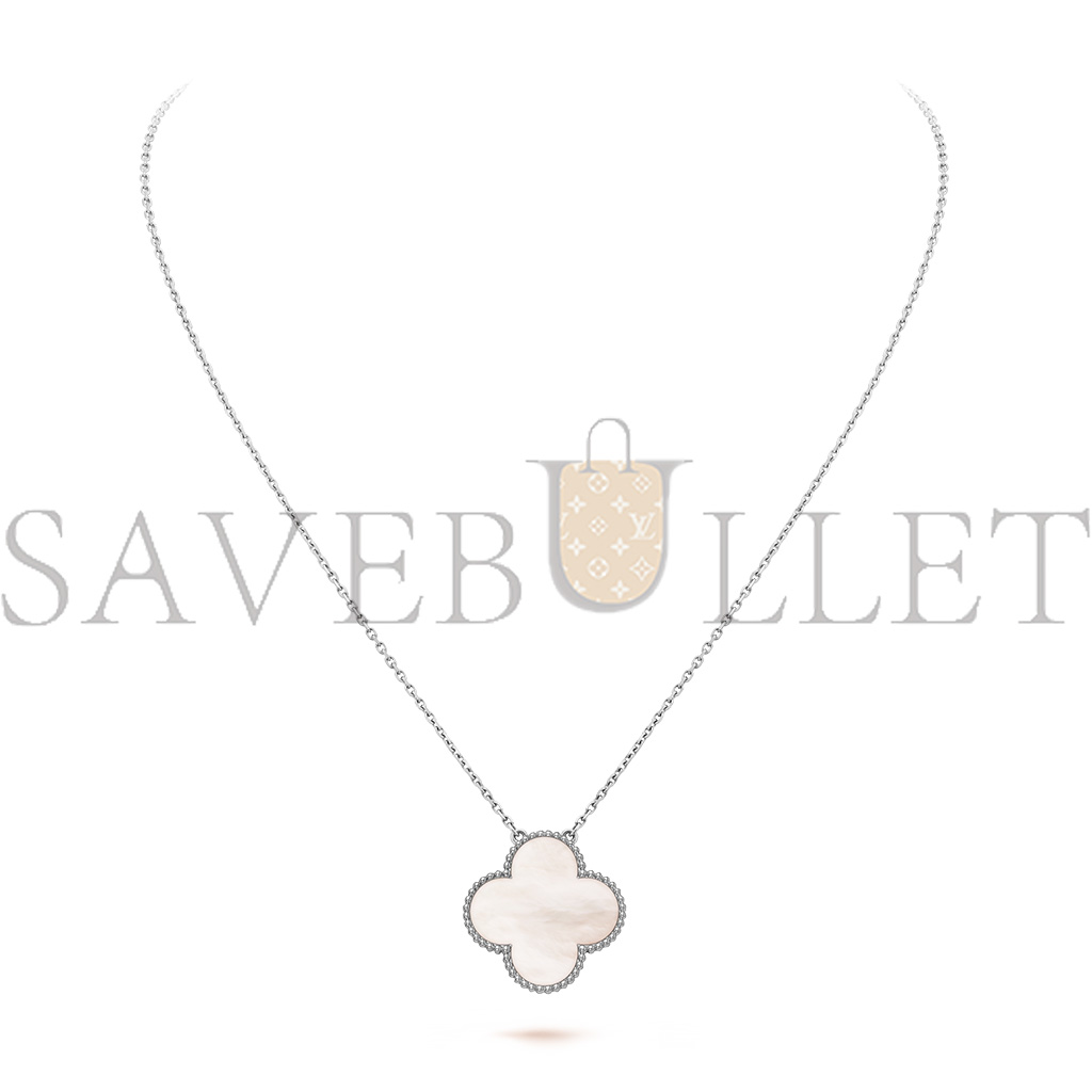 VAN CLEEF ARPELS MAGIC ALHAMBRA PENDANT - WHITE GOLD, MOTHER-OF-PEARL  VCARN32200